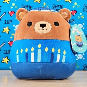 Squishmallow Kofi the Hanukkah Bear 8" UltraSoft Stuffed Holiday Toy Plush